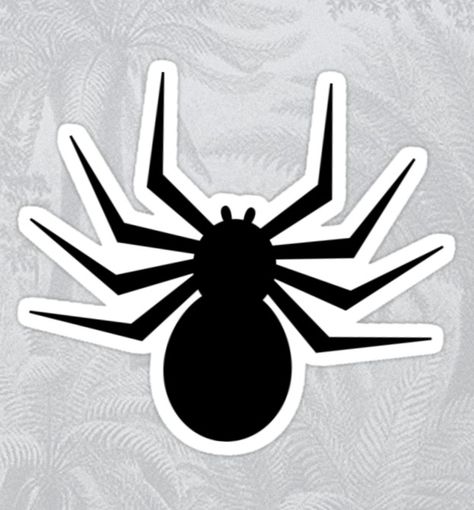 A black spider sticker Spider Sticker Printable, Halloween Stickers Printable, Spider Silhouette, Spider Printable, Spiderman Topper, Quick Halloween Crafts, Spider Sticker, Spider Clipart, Silhouette Stickers