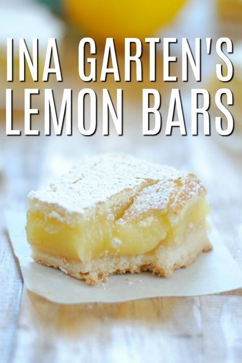 Ina Garten Lemon Bars, Bars Dessert, Lemon Bars Easy, Authentic Mexican Recipes, Lemon Bar, Lemon Dessert, Lemon Bars Recipe, Ina Garten Recipes, Lemon Dessert Recipes