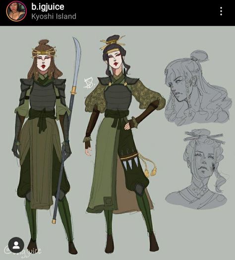 Spirit Bending, Earth Bender, Avatar Ocs, Suki Avatar, Kyoshi Warrior, Avatar Kyoshi, Avatar Oc, Warrior Outfit, Avatar Funny