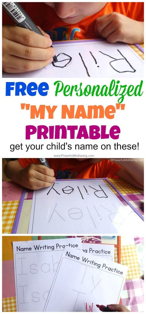 Free personalized printable with your childs name on it to practice writing with. HOW COOL IS THIS!! Preschool Names, Writing Printables, Name Tracing Worksheets, Name Practice, Name Tracing, Name Activities, Preschool Writing, Preschool Literacy, Hand Writing