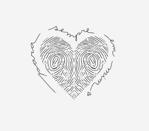 Heart Thumbprint Tattoo, Thumb Print Heart Tattoo, Round Tattoos, Finger Print Tattoo, Thumbprint Tattoo, Fingerprint Tattoo, Fingerprint Tattoos, Round Tattoo, Heart Tattoos