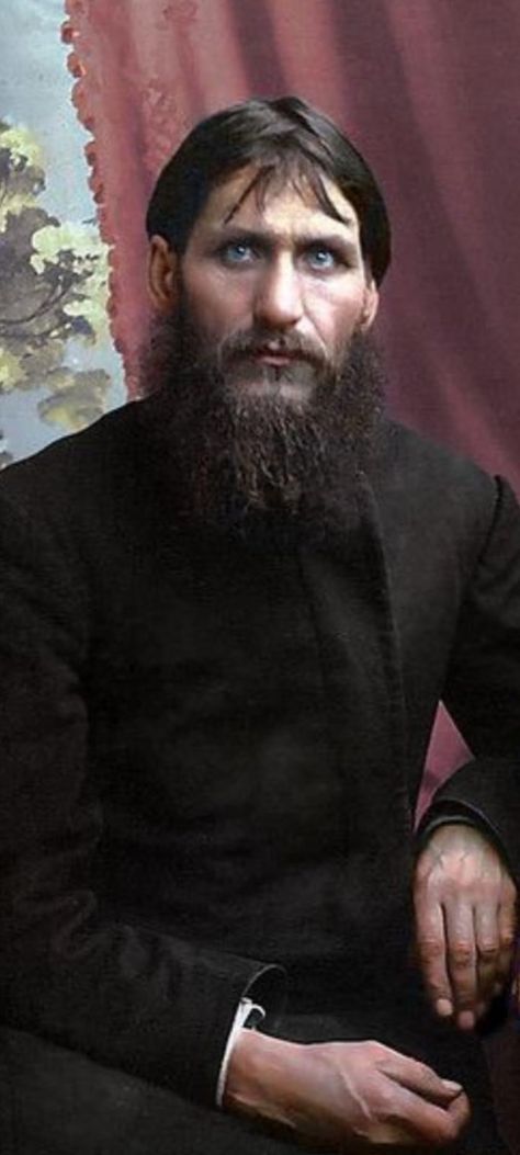 Rasputin. (1869-1916). He has been called many things... The Holy Devil, The Mad Monk among others. But he did give comfort to the Empress and her son. Someone once said if there was no hemophilia there would have been no Rasputin. Rasputin Costume, Rasputin Pose, Rasputin Iv Marvel, Rasputin Memes, Elizabeth Kubler Ross, Bowl Aesthetic, Colorized Historical Photos, Kubler Ross, Mad Monk