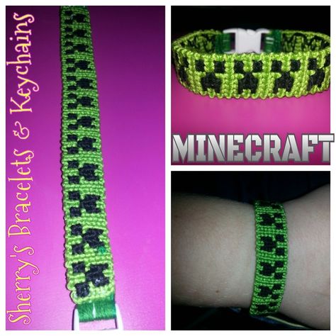 Added by kornkob95 Friendship bracelet pattern 4536 #friendship #bracelet #wristband #craft #handmade #diy #minecraft Boys Friendship Bracelets, Diy Minecraft, Minecraft Birthday, Minecraft Party, Minecraft Crafts, Friendship Bracelets Diy, Rainbow Loom, Alpha Patterns, Friendship Bracelet Patterns