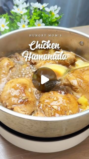 Filipino Recipes on Instagram: "CHICKEN HAMONADO 🐔 Would you make this?

Ingredients:
- 1 kg chicken leg/thigh
- 220 ml pineapple juice
- 1/4 cup soy sauce
- 1 tbsp oyster sauce
- 1-2 tbsp sugar
- Ground black pepper
- Cooking oil for frying
- 5 cloves garlic, chopped
- 1 medium onion, chopped
- 1/2 cup pineapple chunks
- Salt to Taste

#ChickenRecipe #ChickenHamonado 
#PinoyFood #Hamonado
#explore 
#PinoyFoodie
#SarapPinoy
#PhilippineCuisine
#TasteOfThePhilippines
#LutongBahay
#PinoyEats
#FilipinoFoodMovement
#proudlypinoy🇵🇭" Chicken Recipes Filipino, Philippine Cuisine, Pineapple Chicken Recipes, Chicken Leg Recipes, Chicken Ham, Pineapple Chunks, Moms Cooking, Pineapple Chicken, Chicken Legs