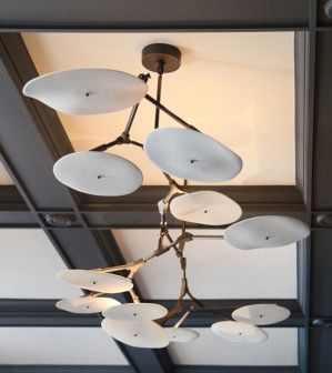 Lindsey Adelman’s Branch Disk Fixture Lindsey Adelman, Western Restaurant, Restaurant Lighting, Bespoke Lighting, Room Chandelier, Statement Lighting, Creative Lighting, Beautiful Lighting, Banquet Hall