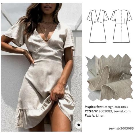 Easy Beginner Dress Sewing Pattern, Linen Clothes Sewing Patterns, French Style Sewing Patterns, Diy Sun Dress Pattern, Cool Sewing Projects Clothing, Sewing Own Clothes Ideas, See Dress Sewing Patterns, Simple Upcycle Sewing, One Piece Sewing Pattern