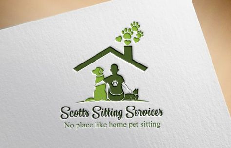 Pet Sitting Logo, Pet Store Design, Visit Card, Pet Logo, Pixel Design, Pet Logo Design, Dog Logo, Pet Sitting, Pet Sitters