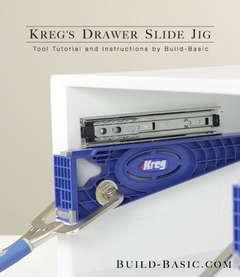 Installing Drawer Slides, Kreg Jig Projects, Woodworking Jig Plans, Woodworking Jigsaw, Kreg Tools, Wood Carving For Beginners, Woodworking Logo, Wood Crafting Tools, Kreg Jig