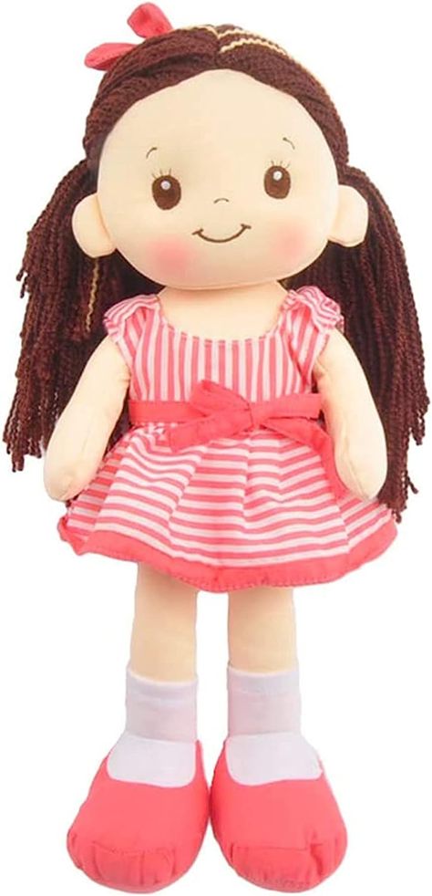 Amazon.com: Linzy 16" Coral Pink Lacy Doll : Everything Else Crochet Lovey Free Pattern, Crochet Bears, Doll For Kids, Crochet Lovey, Handmade Baby Gifts, Crochet Teddy Bear, Girl Sleeping, Cuddle Buddy