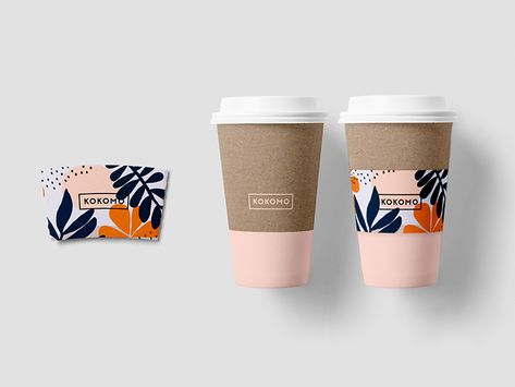 Coffee Sleeves Design, Paper Cup Sleeve Design, Coffee Sleeve Art, Coffee Cup Sleeve Design, Cup Sleeves Design, Paper Cup Design Packaging, To Go Cup Design, Cafe Cup Design, Coffee Paper Cup Design