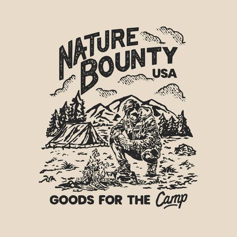 Weekend excitement! I’ve just launched a brand-new outdoor camp t-shirt design. These gems are ready for you, and we can even add your business name for a personalized touch. Interested or need some design assistance to bring your ideas to life? Contact me! Let’s talk! Oh, and by the way, collaboration is everything! Share the design love with your fellow small business owner friends. This might be exactly what they’ve been looking for! #merchdesigns #visualdesign #typefacedesigner #badge... Camping Graphic Design, Outdoor Logo Design, Outdoor Graphics, Garden Business, Outdoor Logos, Draw Illustration, Space Lovers, Hand Draw, Badge Design