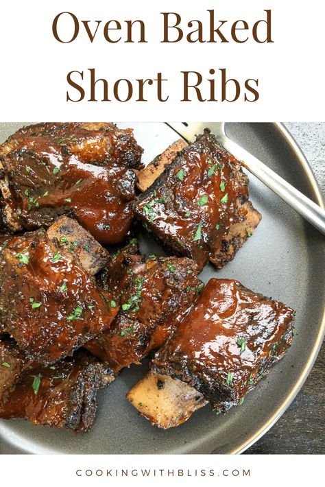 Baked Short Ribs seasoned with a flavorful Cajun spice blend. They're baked until fork-tender and simply delicious. #ribsinoven #ribs #beef | cookingwithbliss.com Roasted Short Ribs Oven, Cajun Short Ribs, Oven Baked Beef Short Ribs, Oven Baked Short Ribs, Baked Short Ribs, Beef Short Ribs Oven, Beef Ribs In The Oven, Short Ribs In Oven, Oven Baked Beef Ribs