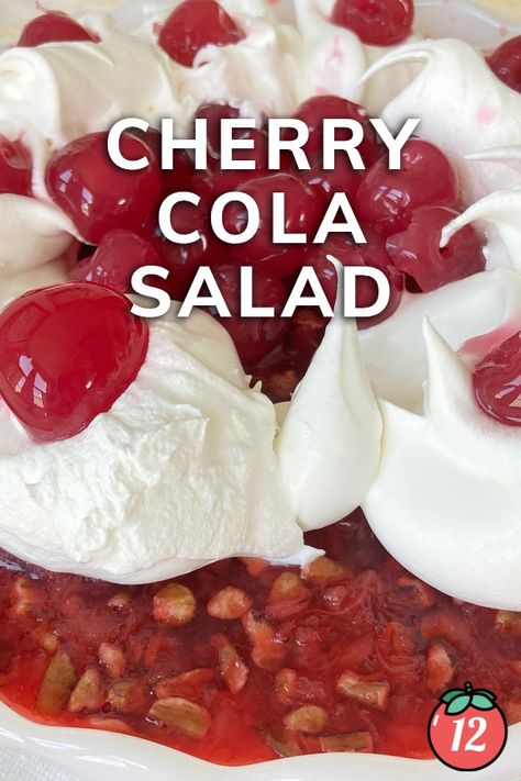 Cherry Cola Salad | 12 Tomatoes Cherry Cola Salad, Cherry Coke Salad Recipe, Cherry Coke Jello Salad, Coke Salad Recipe, Cherry Coke Salad, Coke Salad, Cherry Jello Recipes, Jello Salads, Cherry Coke