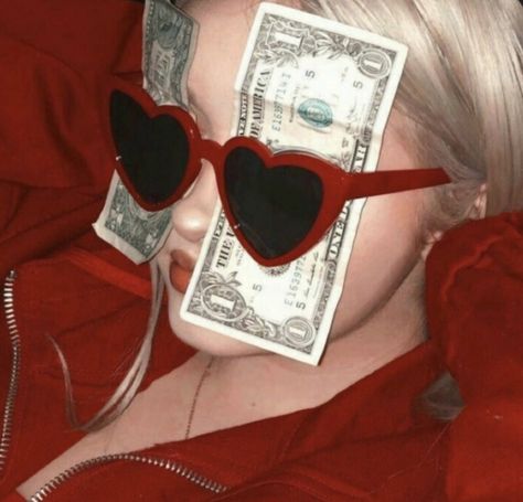 Teen vibe grunge aesthetic A Woman, Money, Sunglasses