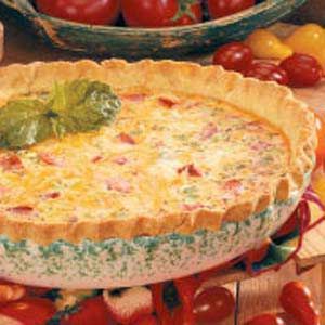 Best of Show Tomato Quiche from Taste of Home (been using this recipe for 10 years now) Shrimp Pie, Seafood Quiche, Tomato Quiche, Savory Pies Recipes, Savory Pie, Quiche Recipes, Cooking Light, Tomato Recipes, Seafood Dishes