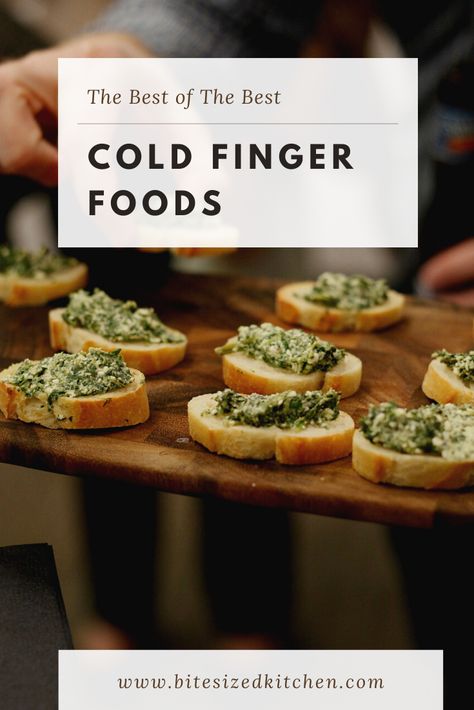 Savoury Finger Food Entertaining, Cold Hourdourves, Anniversary Finger Food Ideas, Party Appetizer Recipes Cold, Catering Finger Food Ideas, Serve Cold Appetizers, Cold Passed Appetizers, Creative Finger Food Ideas, Event Finger Food Ideas