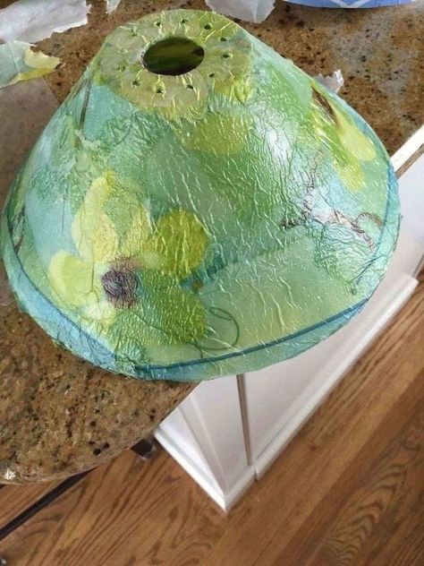 transform a lampshade from simple to spectacular, Completed Lampshades Ideas, Ikea Floor Lamp, Vintage Makeover, Diy Floor Lamp, Lamp Shade Frame, Repurposed Lamp, Antique Lamp Shades, Lampshade Makeover, Rustic Lamp Shades