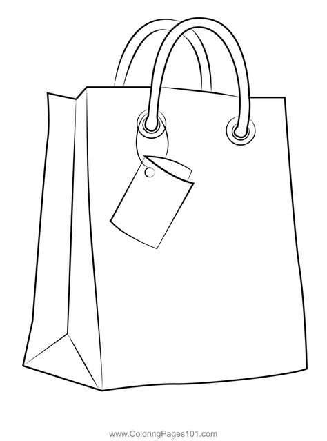 Shopping Bag Coloring Page Fashion Figure Templates, Unicorn Bag, Pumpkin Coloring Pages, Logo Items, Fashion Figures, Mandala Coloring Pages, Flag Colors, Mandala Coloring, Free Coloring Pages