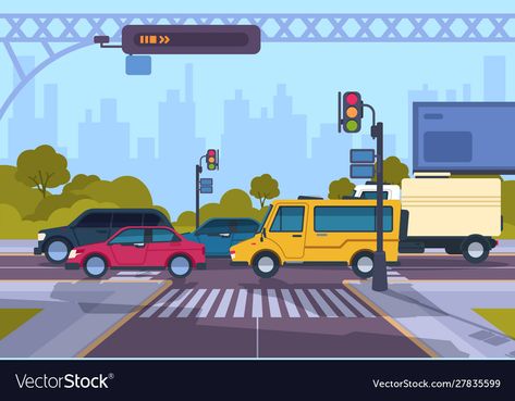 Gl Background, Highway Landscape, Preschool Room Decor, Moodboard App, Cartoon Street, City Sketches, Street Cartoon, Cartoon Town, Road Vector