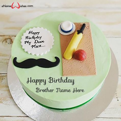 Bday Cake For Brother, Cake Ideas For Brother, Cake For Brother, Birthday Cake For Brother, Name On Cake, Write Name On Cake, Anniversary Cake With Name, Birthday Cake Write Name, Birthday Cake Writing