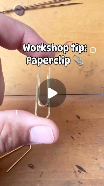 Metalsmith Society on Instagram: "A soldering tip with DIY props and a tweezer modification from @theschoolofjewellery.ie -  “I use paper clips in the workshop to make little aids to help with the processes of making. Sometimes I use them to make these hold down clips and sometimes I use some to make slides for tweezers. In the voiceover I mentioned tension I should have said pressure 😆” LOVE THIS be sure to check out their YouTube! Thanks for sharing this with us!!! #solderingtip #solderingjewelry #metalsmithsocietyshare #jewellerymakingtips" Metal Paperclip Chain Necklace For Jewelry Making, Diy Tweezers, Permanent Jewelry Welder, Craft Tweezers, Jewelry Tweezers, Silversmithing Jewelry, Diy Props, Soldering Jewelry, Thanks For Sharing