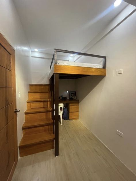 Small Room Mezzanine Bed, Mezanine Interior Small Room, Mezzanine Bedroom Small Loft Ideas, Loft Type Bedroom Small Spaces, Loft Type Bed, Mezanine Room, Mezanine Interior Design, Mezanine Interior, Loft Type Bedroom