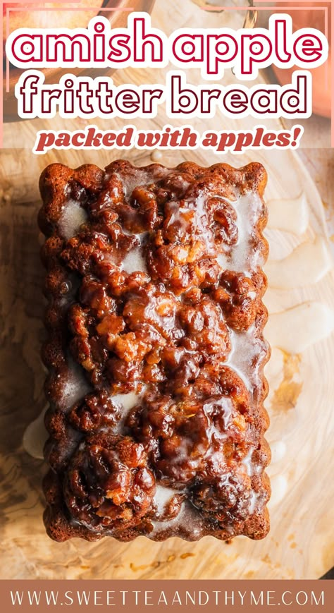 Get ready to fall in love with fall baking with this Amish Apple Fritter Bread! Easy to make and loaded with cinnamon and fresh apples, this recipe delivers a slice of heaven with every bite. Ideal for a quick breakfast or a sweet afternoon indulgence. Amish Fritter Bread, Best Breakfast Bread Recipes, Easy Apple Baked Goods, Baked Sweet Bread Recipes, Amish Apple Fritter Bread Recipe, Recipes To Use Apples, Easy Apple Fritters Recipe Simple, Amish Apple Bread, Apple Cinnamon Quick Bread