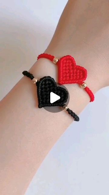 Macrame Heart Bracelet Tutorial, Heart Bracelet Pattern, Macrame Heart Bracelet, Friendship Bracelet Making, Macrame Bracelet Patterns, Friendship Bracelets Diy, February 8, Wrist Band, Macrame Bracelet