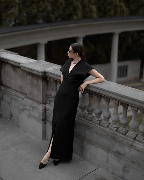 Just typical Monday attire 🖤 🏷️ classy woman black dress, quiet luxury, classy woman streetwear, classy Streetstyle, minimal chic, elegant dress, moody aesthetic, Pinterest aesthetic, fashion over 30, New York City, Atlanta, Parisian style, Paris fashion, European woman look Woman Black Dress, Fashion Over 30, Woman Streetwear, Moody Aesthetic, European Women, Pinterest Aesthetic, Aesthetic Pinterest, Minimal Chic, Quiet Luxury