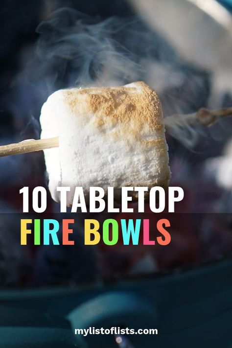 Make your own tabletop fire bowl with a few tabletop fire bowl DIY projects! They're easy to make and they look great! Read on for a list of 10 fire bowls to make. #tabletop #firebowls #diy #projects Fire Bowl Diy, List Of Lists, Home Tips And Tricks, Tabletop Fire Bowl, Tool Box Diy, Diy Projects For Bedroom, Diy Table Top, Tabletop Firepit, Diy Bowl