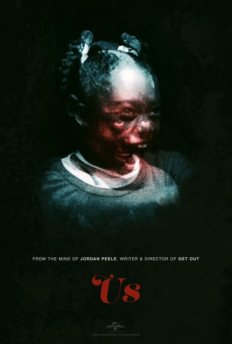 Us (2019) [800 x 1185] Us 2019, Horror Fanatic, This Is Us Movie, Jordan Peele, Fan Poster, Horror Posters, Movie Posters Design, Horror Movie Art, Best Horrors