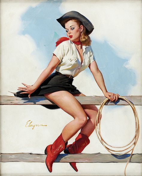 Rodeo Pin Up Moda Pin Up, Vintage Pin Ups, Cowgirl Vintage, Arte Pin Up, Robert Mcginnis, Pinup Vintage, Pin Up Vintage, Pin Up Girl Vintage, American Graffiti