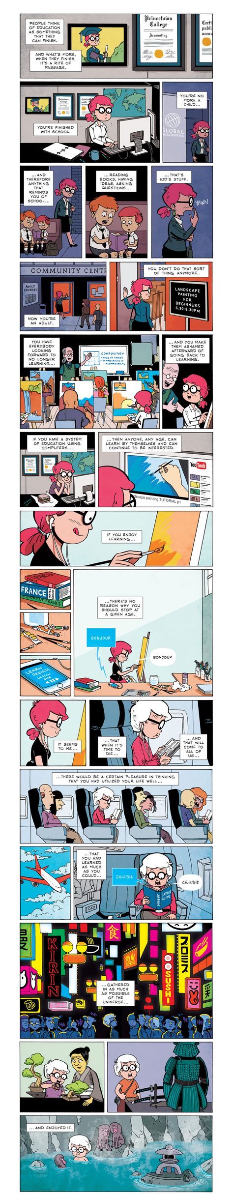 ISAAC ASIMOV: A lifetime of learning Zen Pencils, What Is Zen, The Awkward Yeti, Isaac Asimov, Comics Story, Bd Comics, Never Stop Learning, Short Comics, Cartoon Quotes