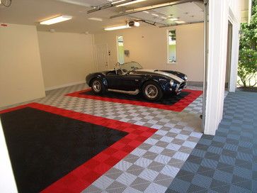 Swiss trax garage flooring contemporary-garage-and-shed Rubber Garage Flooring, Garage Floor Tile, Vinyl Garage Flooring, Garage Flooring Options, Contemporary Garage, Garage Boden, Garage Floor Mats, Garage Tile, Garage Floor Paint