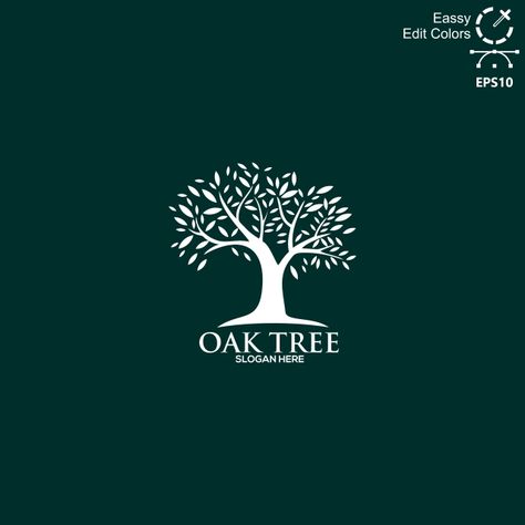 Three Trees Logo, Family Tree Symbols, Oak Tree Logo Design, Rt Logo, Oak Tree Logo, Art Nouveau Graphic Design, Family Tree Logo, Oak Tree Silhouette, Tree Slogan