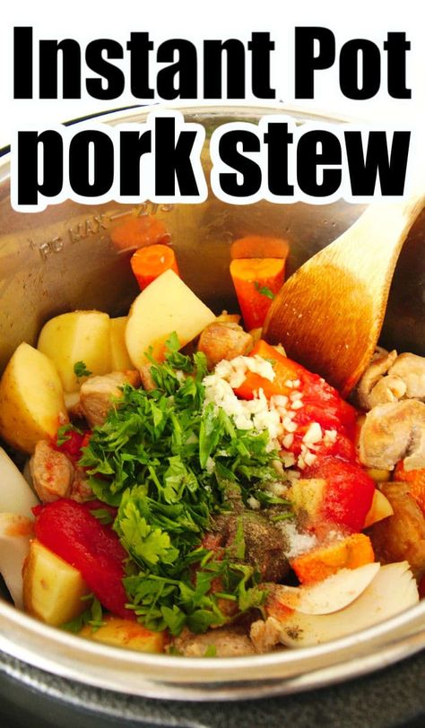 Pork Stew Instant Pot, Pork Stew Meat Recipes, Pork Stew Meat, Pork Stew Recipes, Pork Dinners, Easy Pressure Cooker Recipes, Instant Pot Pasta Recipe, Meat And Vegetables, Tender Meat