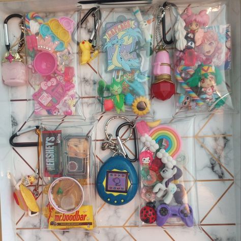 Trinket Pouch, Gacha Pouch, Cluttered Keychain, Kpop Pc Keychain, Gyaru Keychains, Cutecore Keychain, Gachapon Keychain, Cool Keychains, Cute Little Things