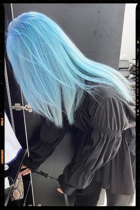 Discover the psychological effects and impressions associated with pastel blue hair and how it can influence your mood and others' perceptions. Ice Blue Hair, Icy Blue Hair, Sky Blue Hair, Ice Hair, Blue Hair Color, Hair Color Idea, Pastel Blue Hair, Light Blue Hair, Dyed Hair Inspiration