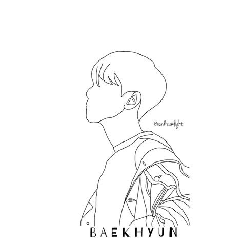 Baekhyun Sketch, Baekhyun Drawing, Baekhyun Fanart, Exo Chibi Fanart, Exo Chibi, Baekhyun Wallpaper, Chibi Fanart, Kpop Exo, Exo Baekhyun