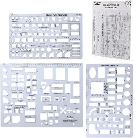 AmazonSmile: Mr. Pen- Architectural Templates, House Plan Template, Interior Design Template, Furniture Template, Drafting Tools, Geometry Template, Drawing Template, Template Architecture, Drafting Ruler Shapes: Arts, Crafts & Sewing Architecture Drafting, Template Interior Design, Furniture Template, Shapes Template, Office Furniture Layout, Template Drawing, Drain Clog, Drafting Drawing, Interior Design Template