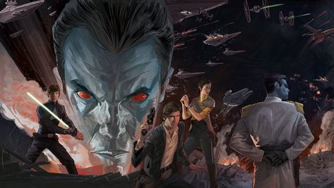 Artist: Rich Kelly Thrawn Art, Thrawn Trilogy, Star Wars Legends, Admiral Thrawn, Grand Admiral Thrawn, Cosplay Inspiration, Star Wars Books, Blue Inspiration, Star Wars Artwork