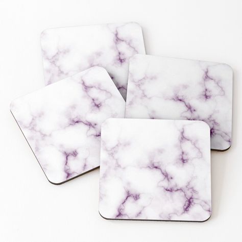 "White Marble with violet purple veins accents intrusions texture floor background luxury print HD High Quality Online Store" Coasters (Set of 4) by iresist | Redbubble Frame Mockup Free, Texture Floor, Floor Background, Purple Veins, Background Luxury, Marble Tile Bathroom, Luxury Printing, Purple Marble, Marble Tile