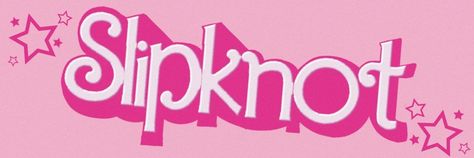 Pink Slipknot Aesthetic, Pink Y2k Playlist Cover, Pink Y2k Twitter Header, Y2k Banner Twitter, Band Logo Aesthetic, Pink Slipknot, Y2k Youtube Banner, Movie Icon Logo, Slipknot Banner