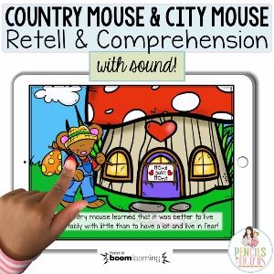 Boom Cards - The City Mouse and the Country Mouse Aesops Fables, Word Wall Cards, Education Kindergarten, Boom Cards, Word List, Children's Literature, Free Learning, Folk Tales, Cards Sign