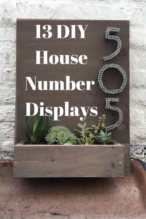 Outdoor house number decor ideas for the home. Give your house number sign some character with these 13 diy home address number plaques. Beautiful DIY ideas from Hometalk for your next weekend home improvement project on a budget. #diy #housenumbers diy | diy home decor | house signs | house numbers | numbers | signs | diy home decor | Unique House Numbers Diy, Creative House Number Ideas, House Number Diy, Diy House Number Plaques, Diy House Number Sign, Diy Address Sign, Hometalk Diy, House Numbers Diy, Number Decor