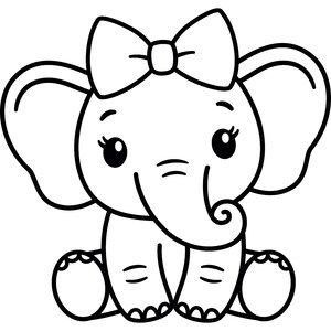 Elephant Coloring Page, Elephant Face, Idee Cricut, Elephant Drawing, 자수 디자인, Cute Elephant, Art Drawings For Kids, Cute Easy Drawings, Cute Coloring Pages