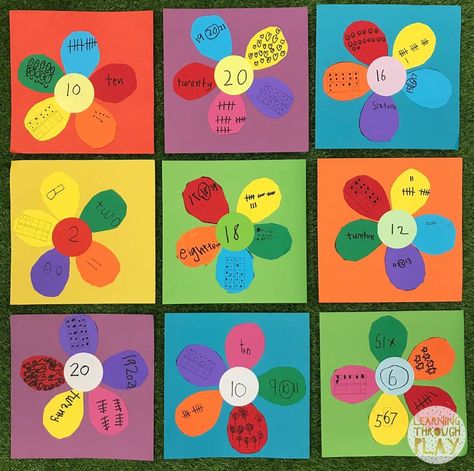 HEIDI 🌈💕 LEARNING THROUGH PLAY’s Instagram profile post: “🌸🌼 NUMBER REPRESENTATION FLOWERS 🌼🌸 Earlier this week, we made these flowers to consolidate our knowledge of different types of number…” Number Representation Kindergarten, Number Representation Activities, Number Representation, Year 1 Classroom, Scissors Skills, Math Models, Instagram Number, Scissor Skills, School Daze