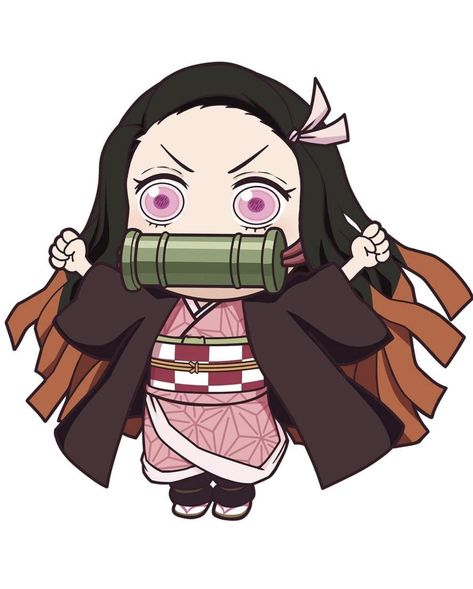 Demon Slayer Stickers, Anime Drawings For Beginners, Anime Lineart, Anime Sticker, Car Window Stickers, Nezuko Kamado, Chibi Characters, Cute Anime Chibi, Chibi Drawings