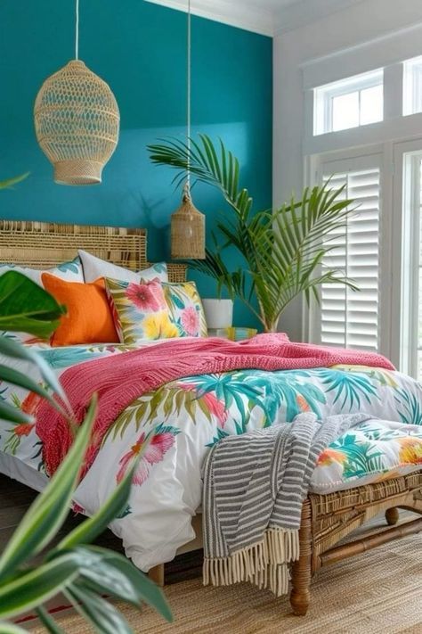 Tropical Bedroom, Summer Room Decor, Cozy Summer, Summer Bedroom, Tropical Bedrooms, Home Decor Idea, Roatan, Home Decor Modern, Room Decor Ideas