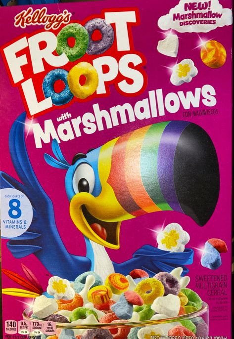 Peeps Cereal, Froot Loops Cereal, Froot Loop, Fix My Hair, Fruit Loops Cereal, Marshmallow Cereal, Cereal Flavors, Cereal Packaging, Paper Squishy